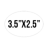 Custom Stickers 3.5"X2.5" Oval Stickers
