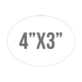 Custom Stickers 4"X3"  Oval Stickers
