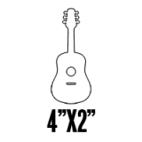 Custom Stickers 4"X2" Guitar