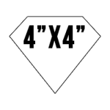 Custom Stickers 4"4" Diamond