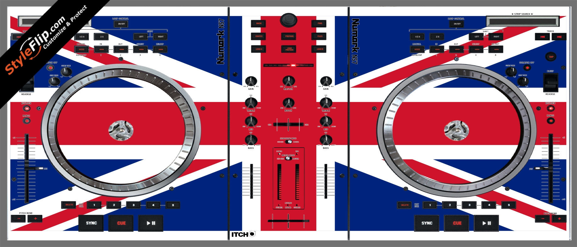 United Kingdom Flag Numark NS-7