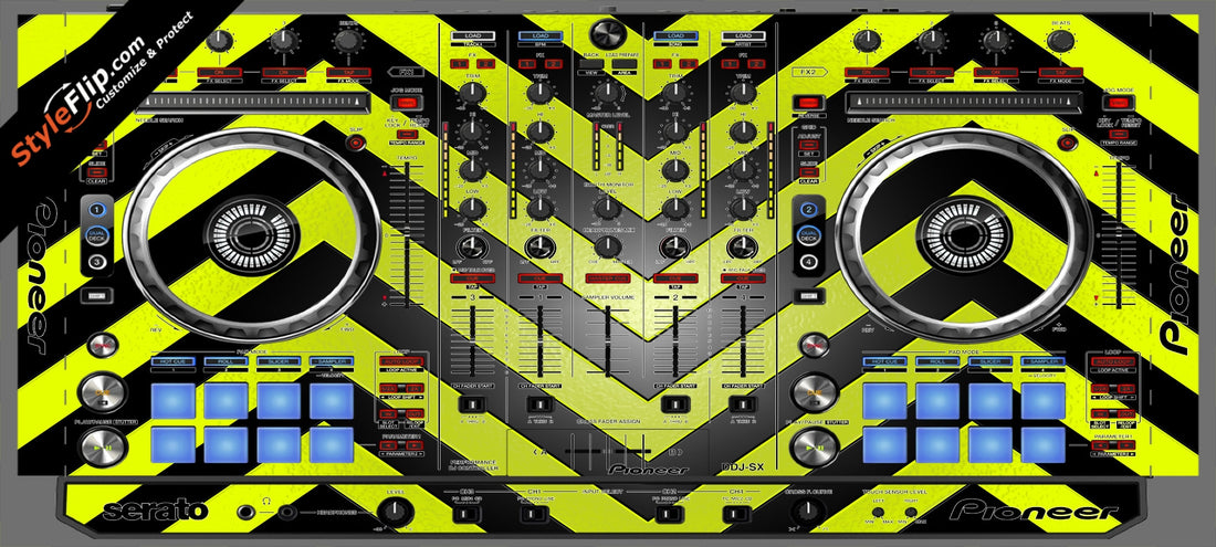 Black & Yellow Chevron Pioneer DDJ-SX