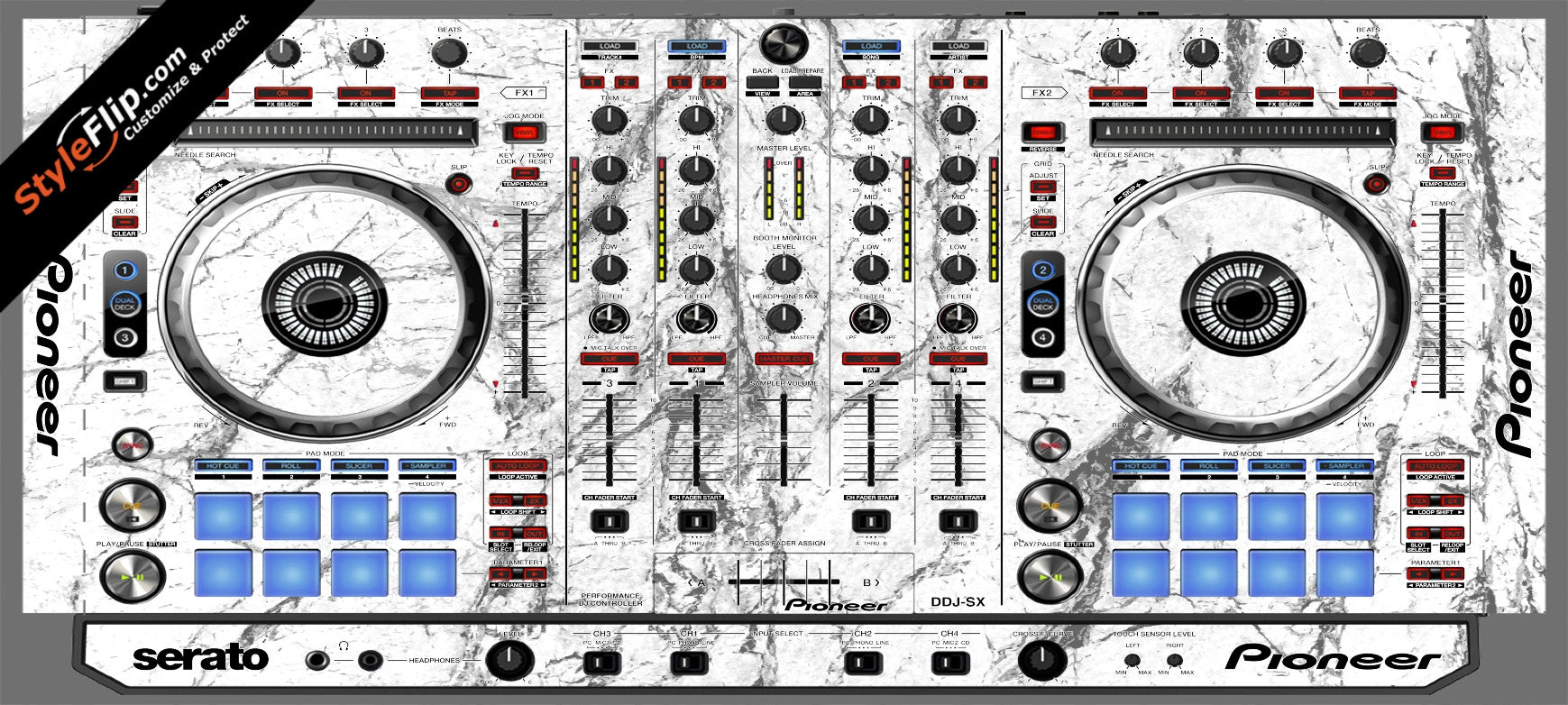 White Marble Pioneer DDJ-SX