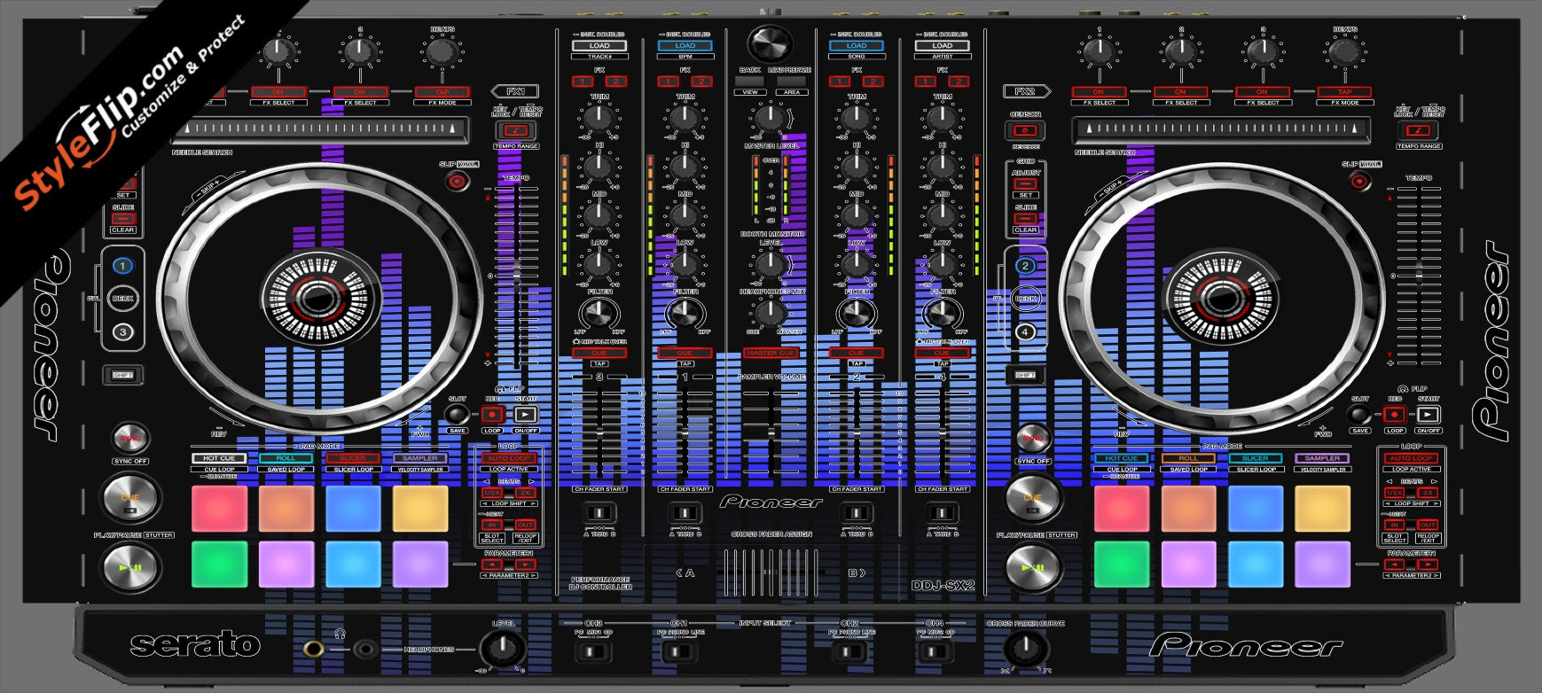 Blue Tones Pioneer DDJ-SX2