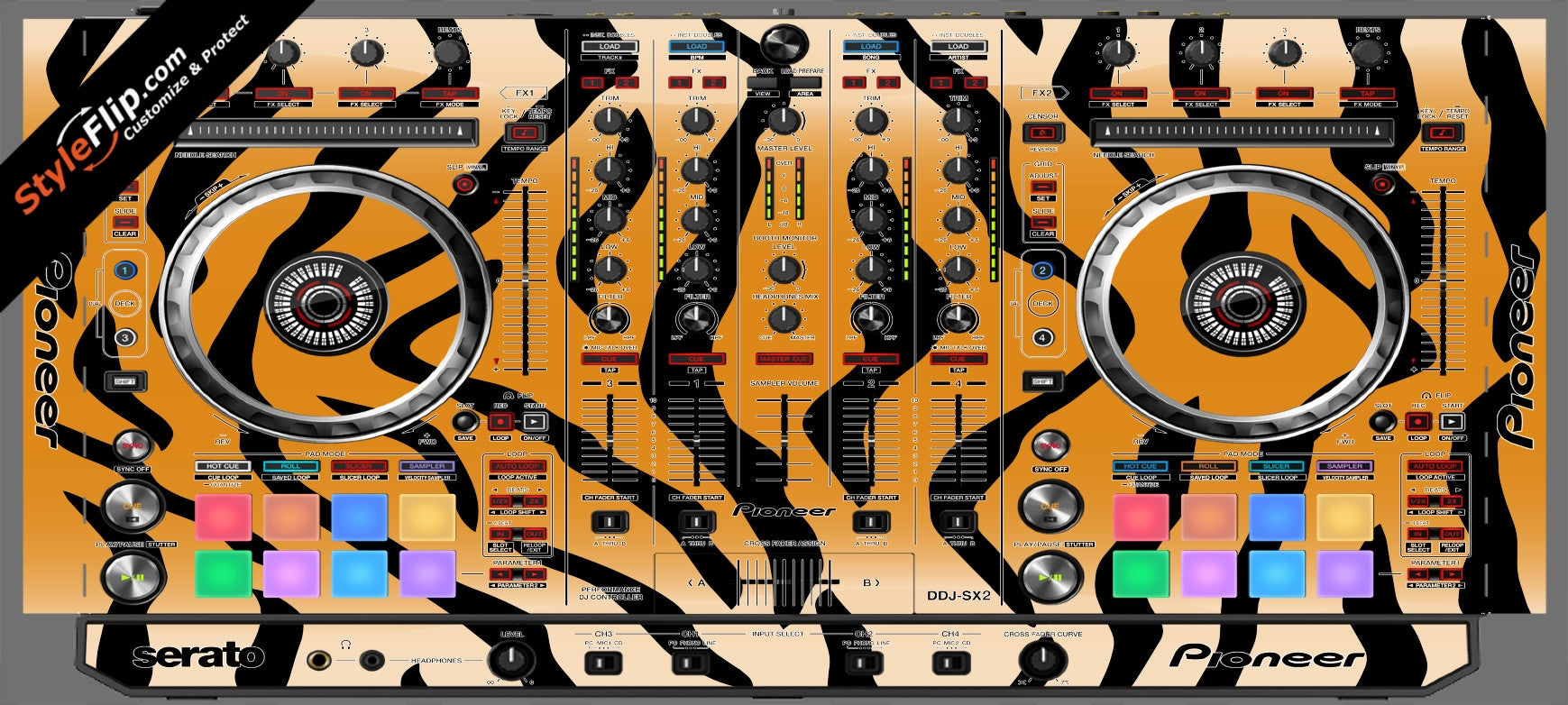 Tiger Stripes Pioneer DDJ-SX2