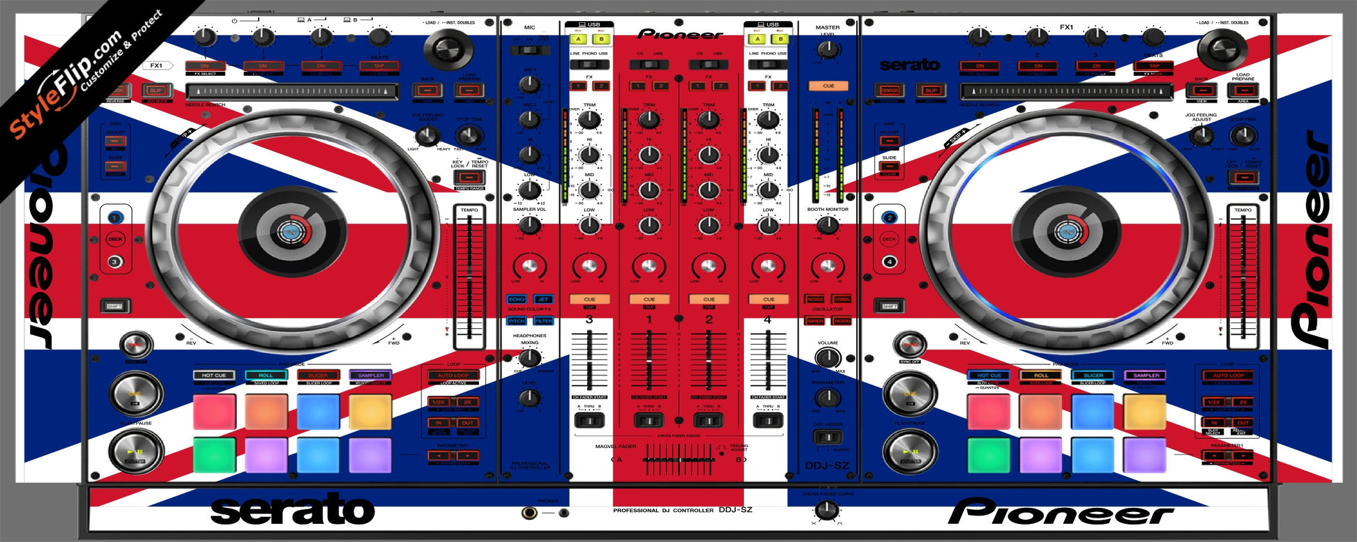 United Kingdom Flag Pioneer DDJ-SZ