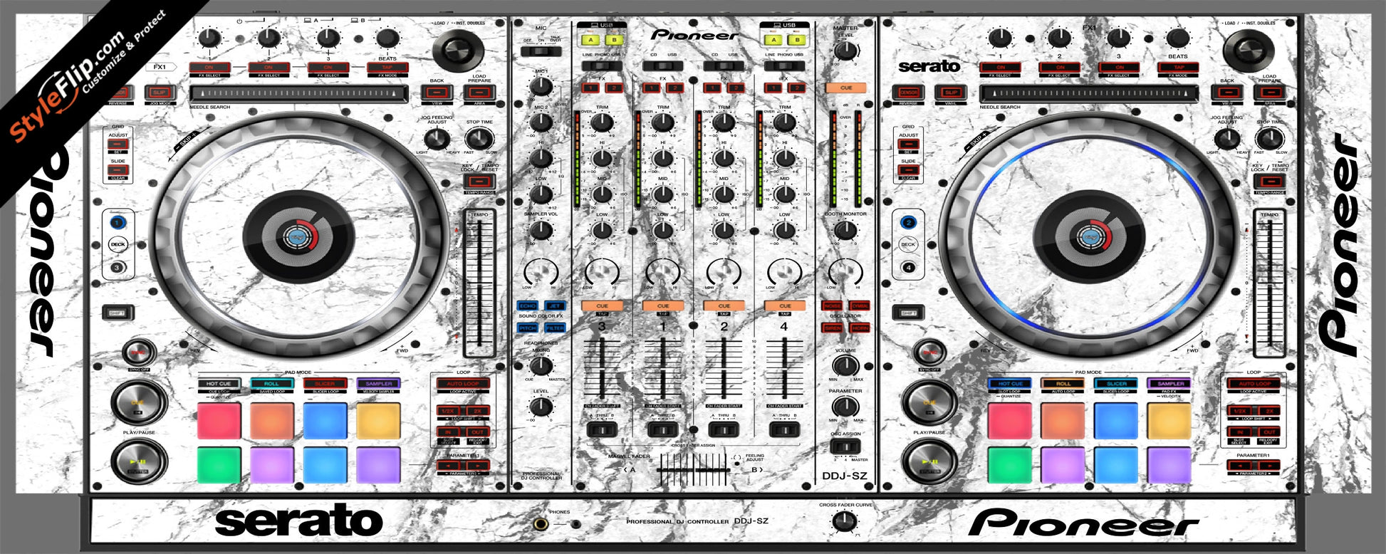 White Marble Pioneer DDJ-SZ