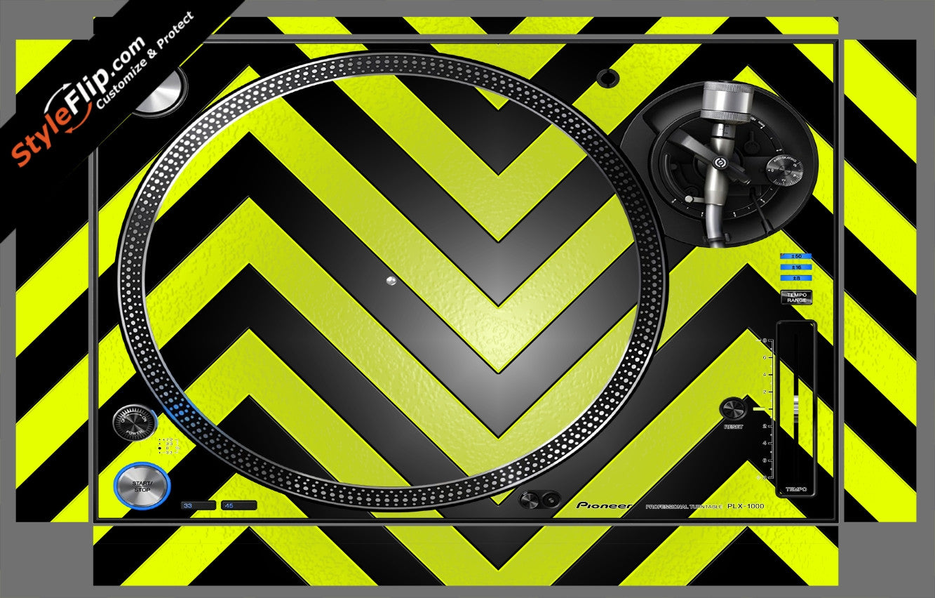 Black & Yellow Chevron Pioneer PLX-1000