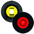 7" Record Labels - (Includes 2 pairs, 4 total)