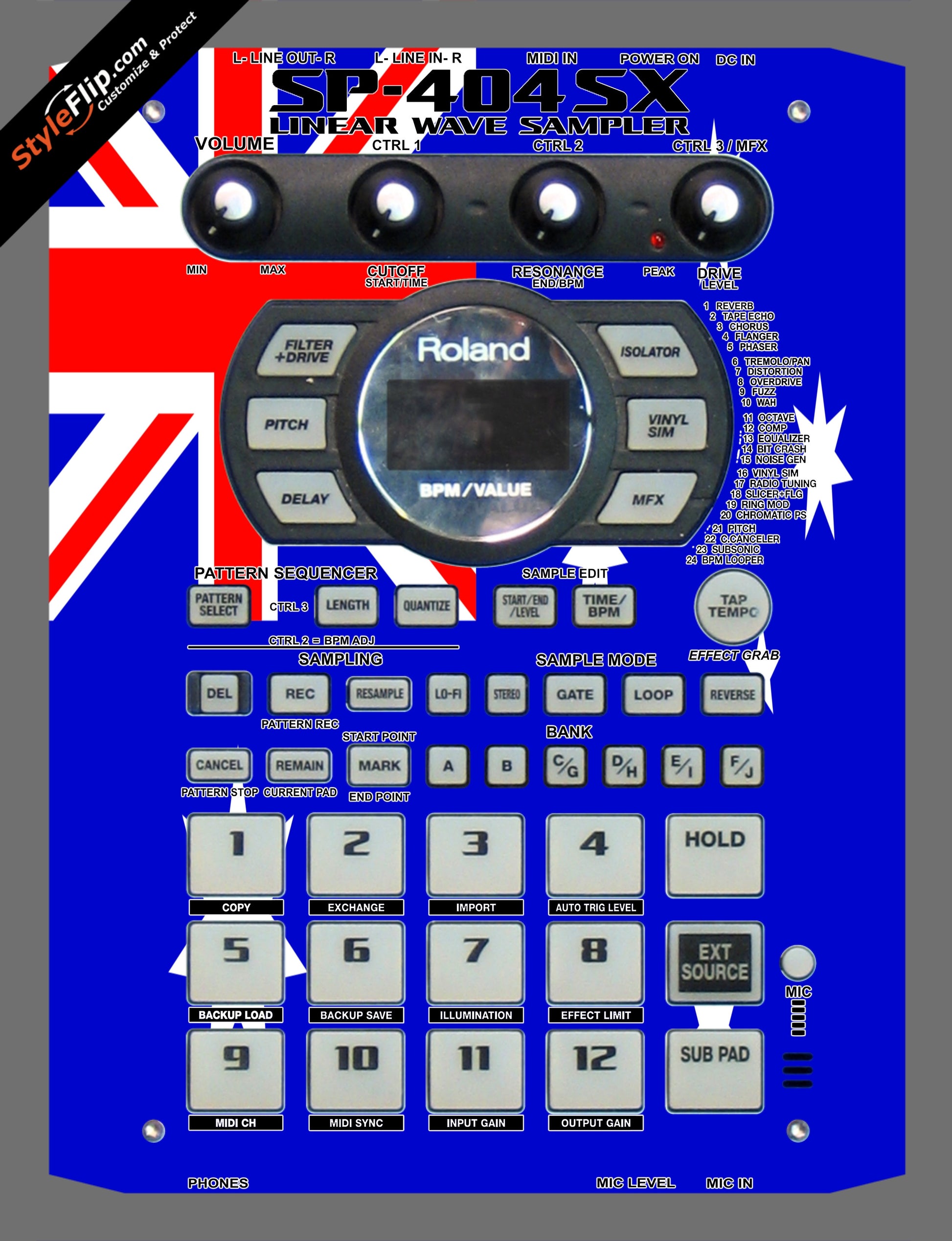 Australian Flag  Roland SP-404 SX