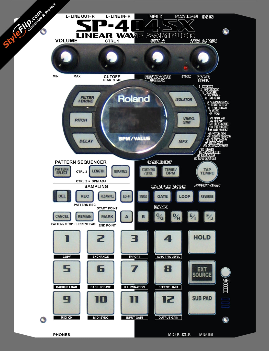 Black & White Roland SP-404 SX