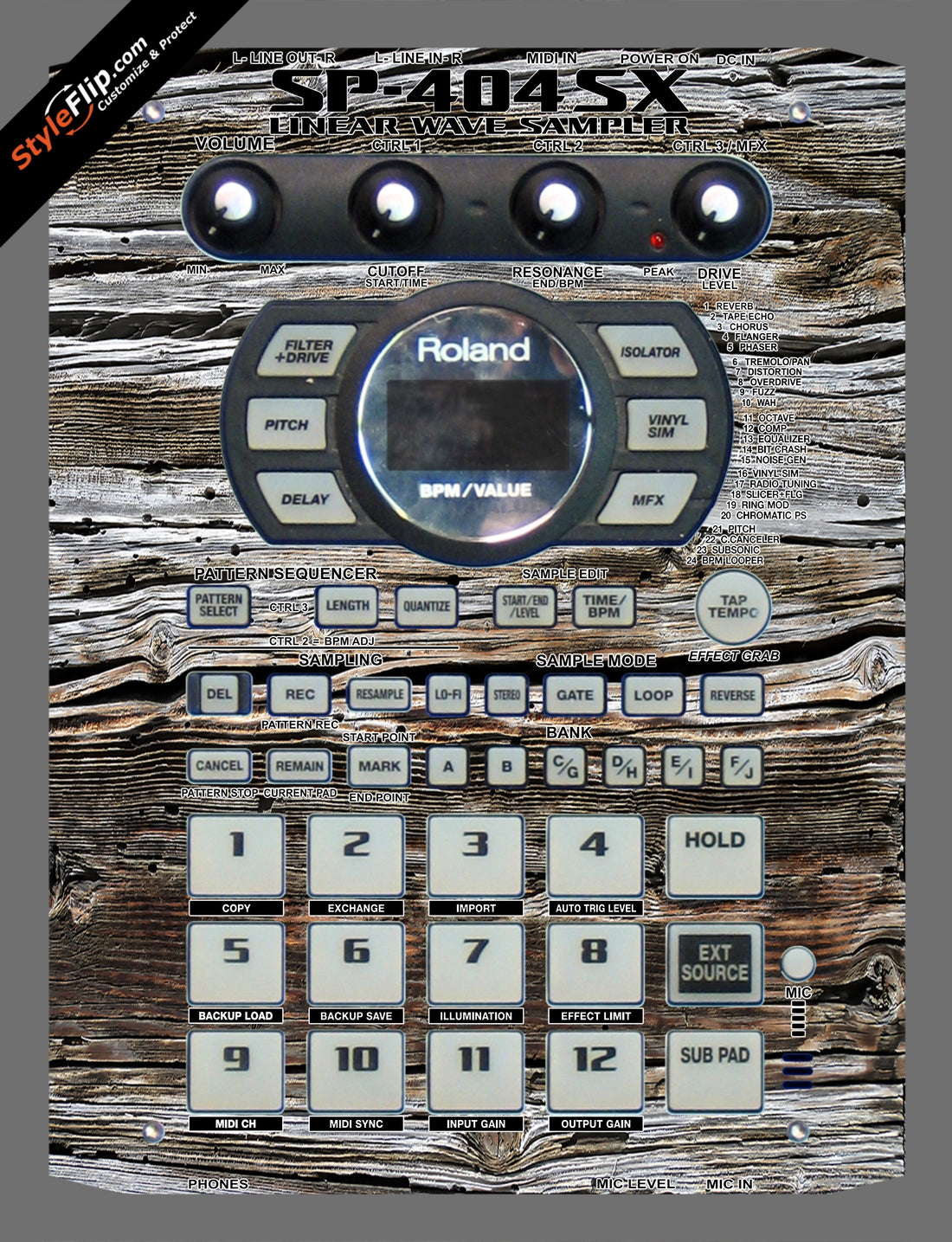 Weathered Wood  Roland SP-404 SX