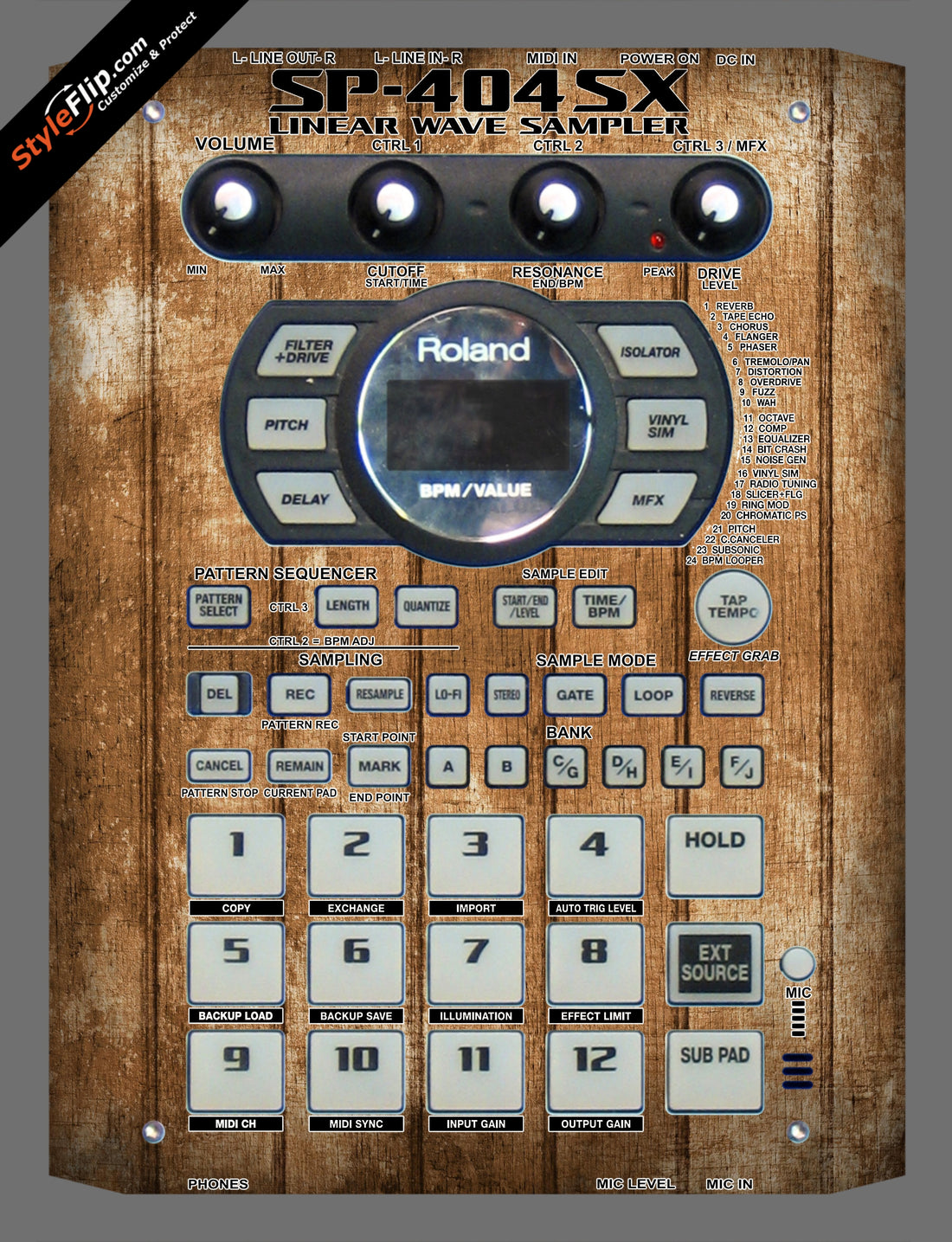 Wood Panels  Roland SP-404 SX