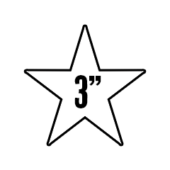 Custom Stickers 3"x3" Star
