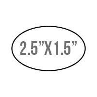 Custom Stickers 2.5"X1.5" Oval Stickers