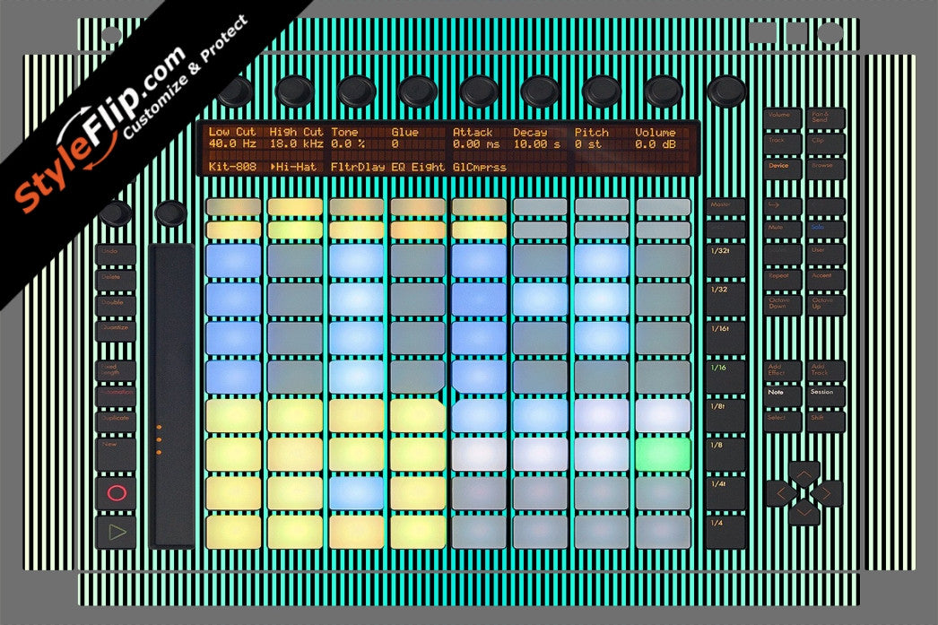 Teal Stripes Ableton Push