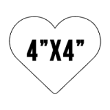 Custom Stickers 4"4" Heart