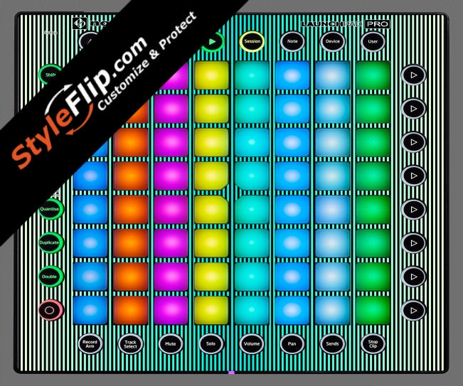 Teal Stripes Novation Launchpad Pro