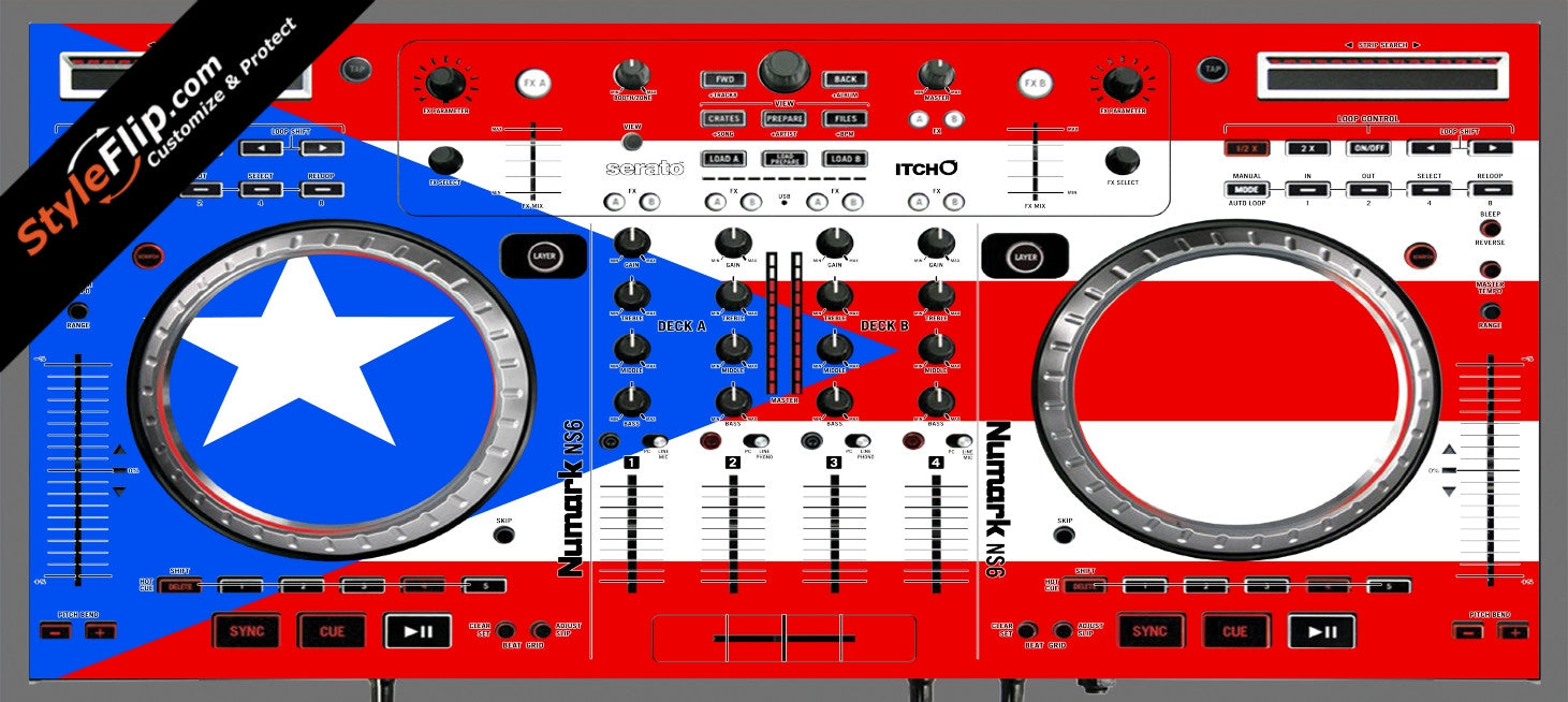 Puerto Rican flag  Numark NS-6