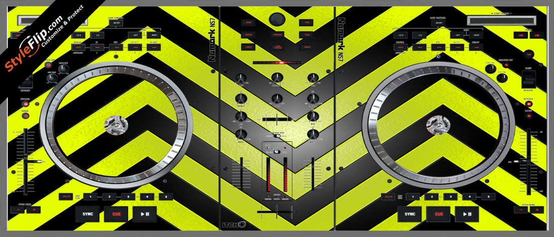 Black & Yellow Chevron Numark NS-7
