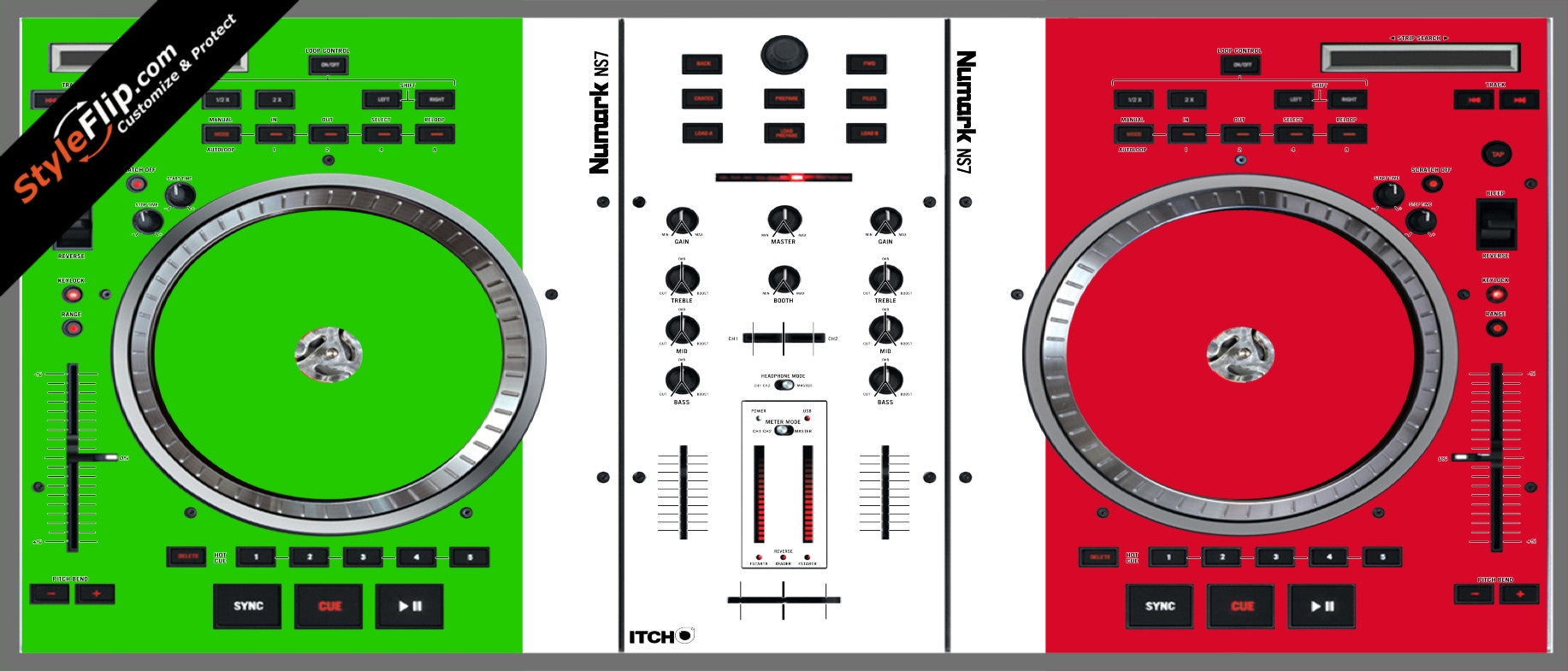 Italian Flag  Numark NS-7