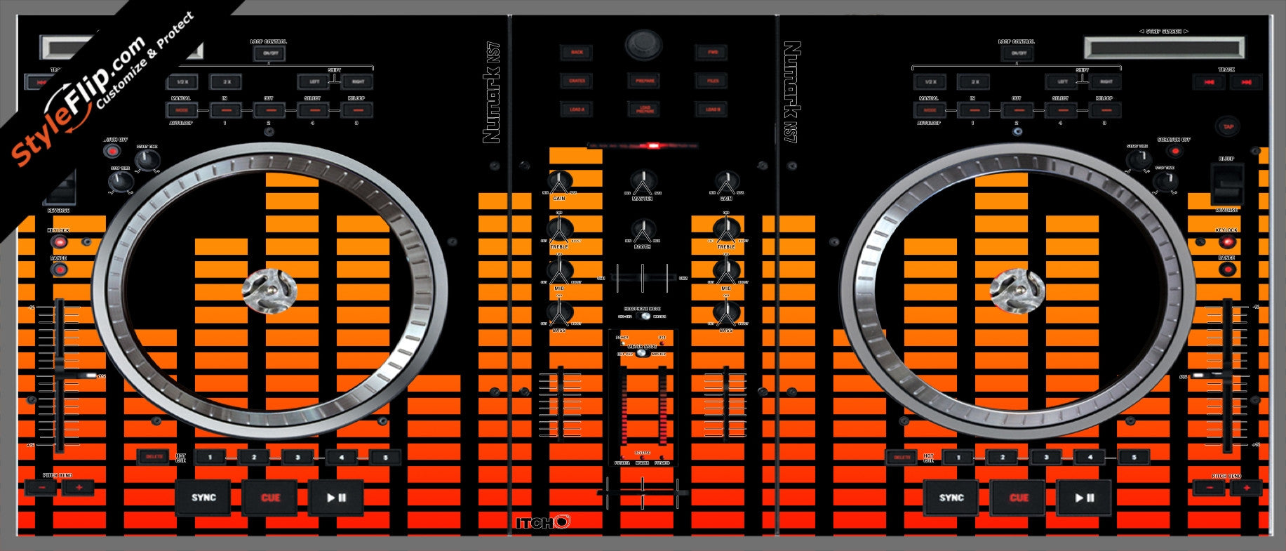 Orange Equalizer  Numark NS-7