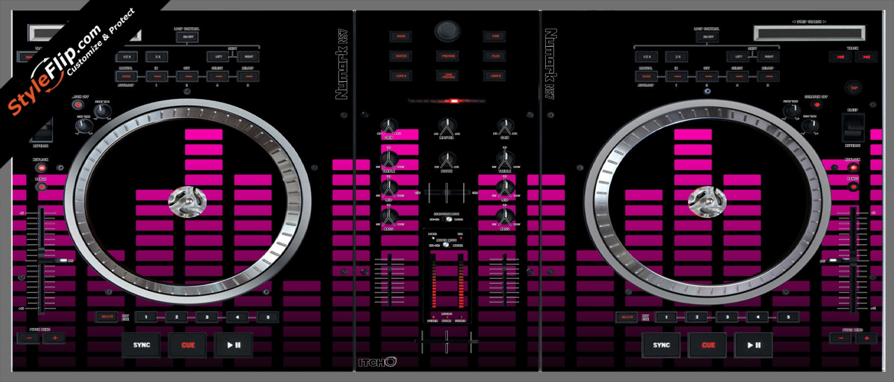 Pink Equalizer Numark NS-7