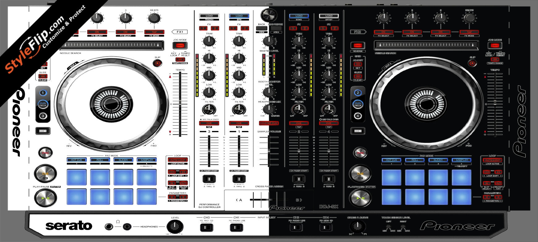 Black & White Pioneer DDJ-SX