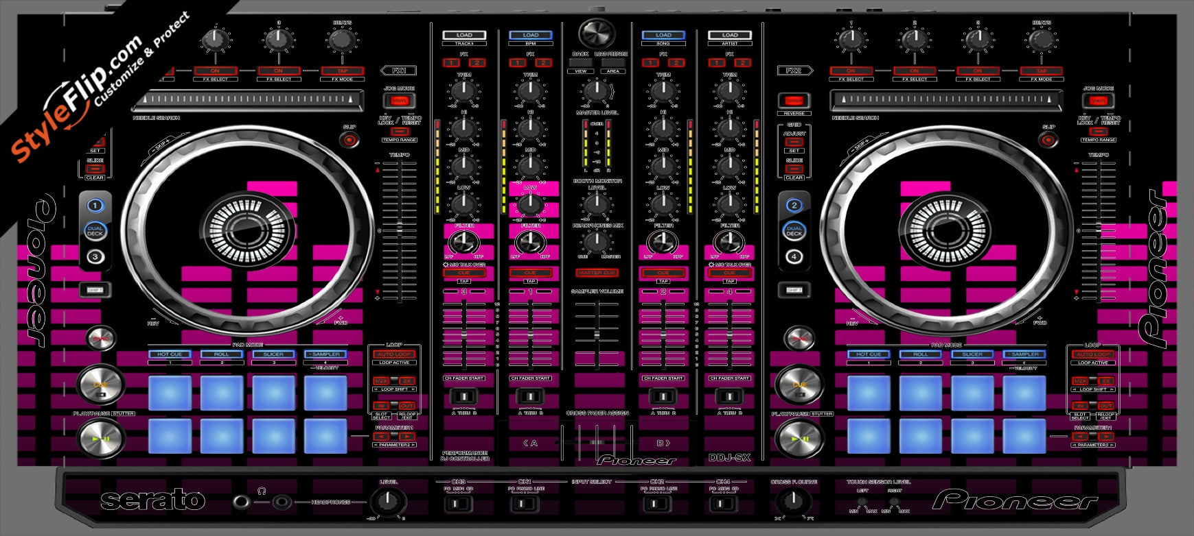 Pink Equalizer Pioneer DDJ-SX