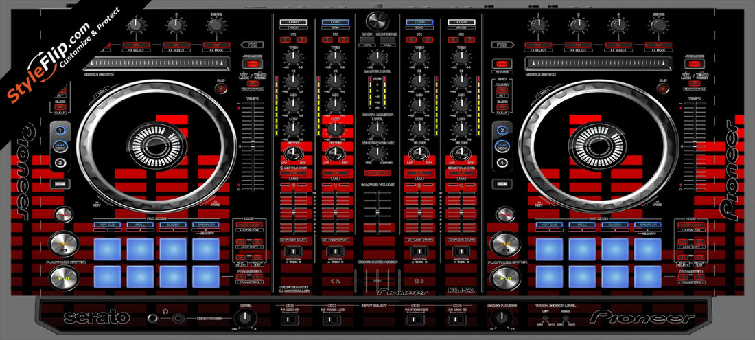 Red Equalizer Pioneer DDJ-SX