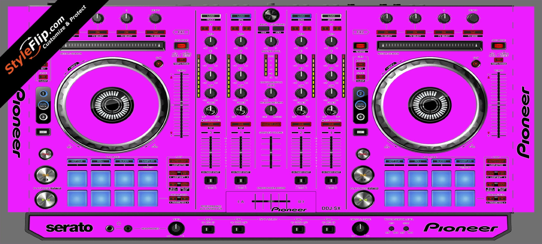 Solid Pink Pioneer DDJ-SX