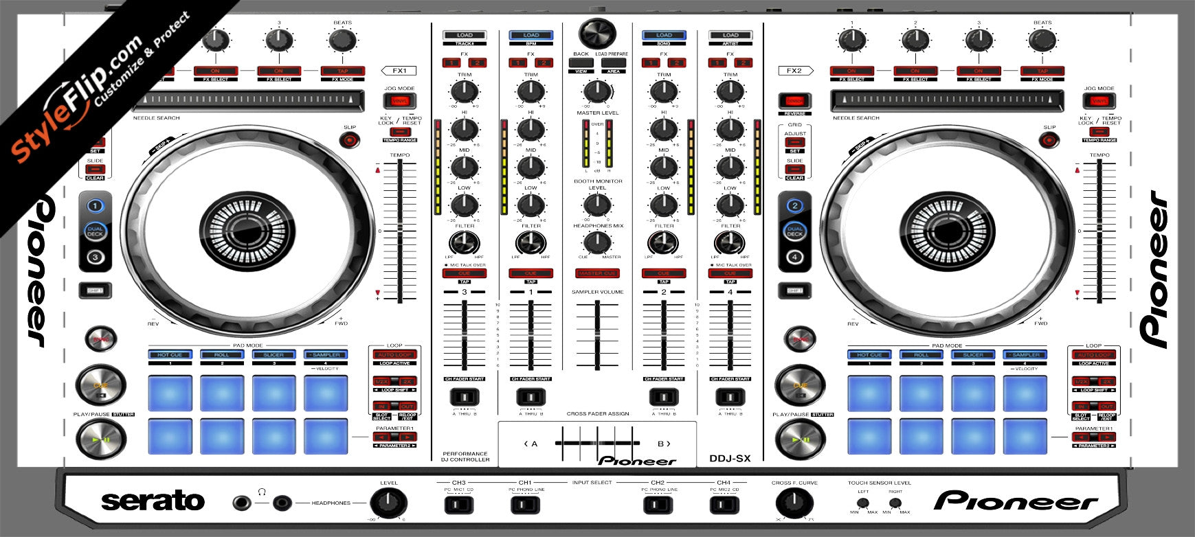 Solid White Pioneer DDJ-SX