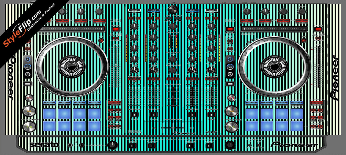 Teal Stripes Pioneer DDJ-SX