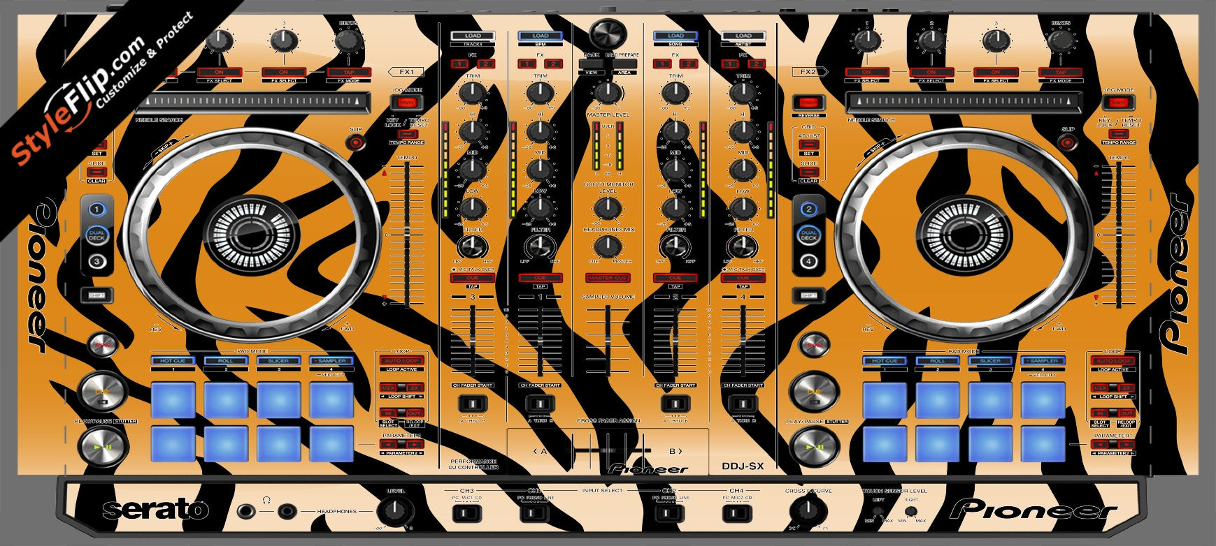 Tiger Stripes Pioneer DDJ-SX