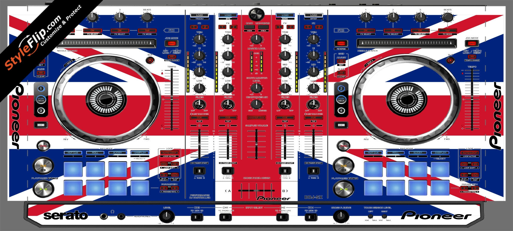 United Kingdom Flag Pioneer DDJ-SX