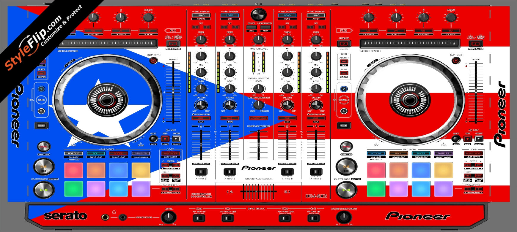 Puerto Rican flag  Pioneer DDJ-SX2
