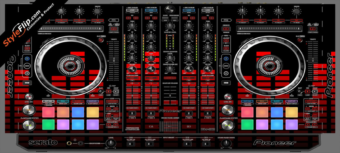 Red Equalizer Pioneer DDJ-SX2