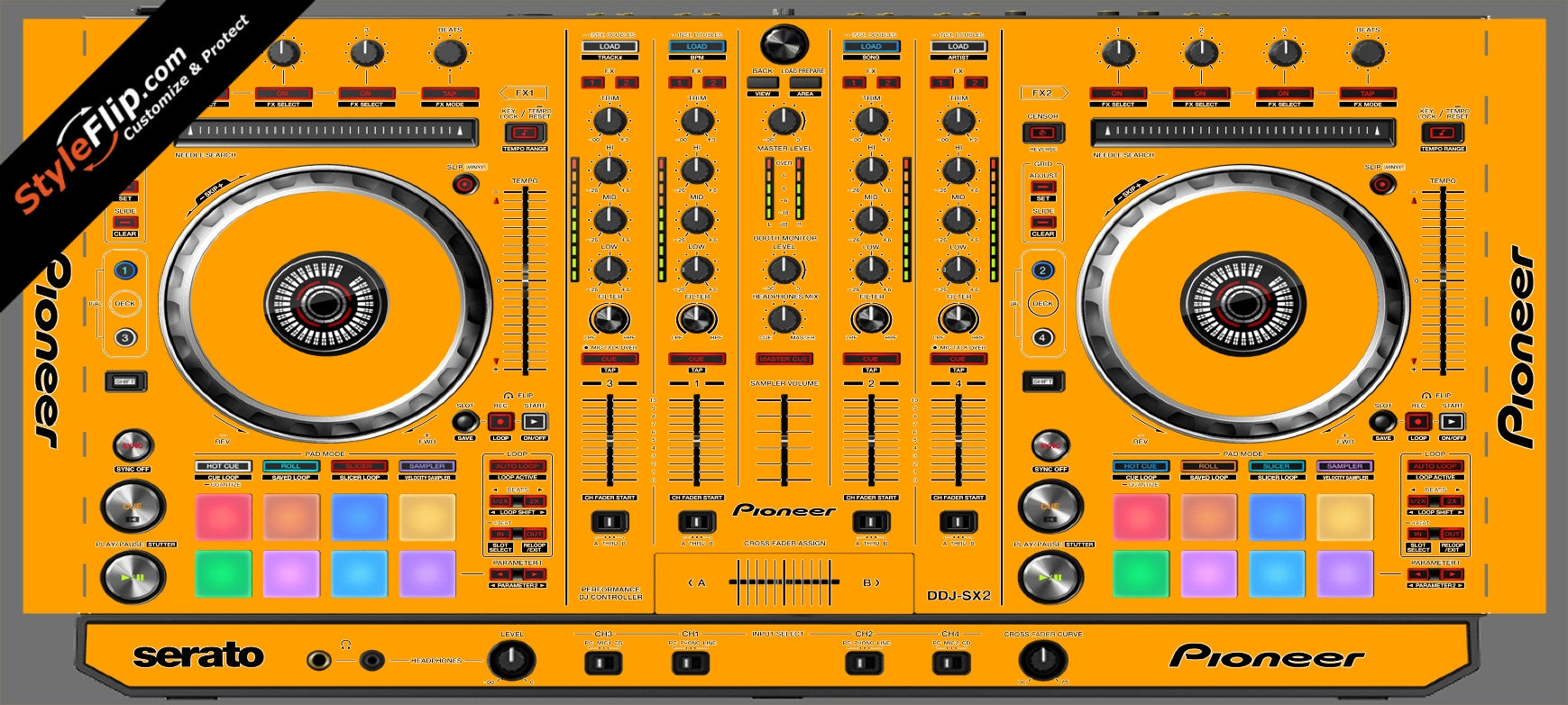 Solid Orange Pioneer DDJ-SX2