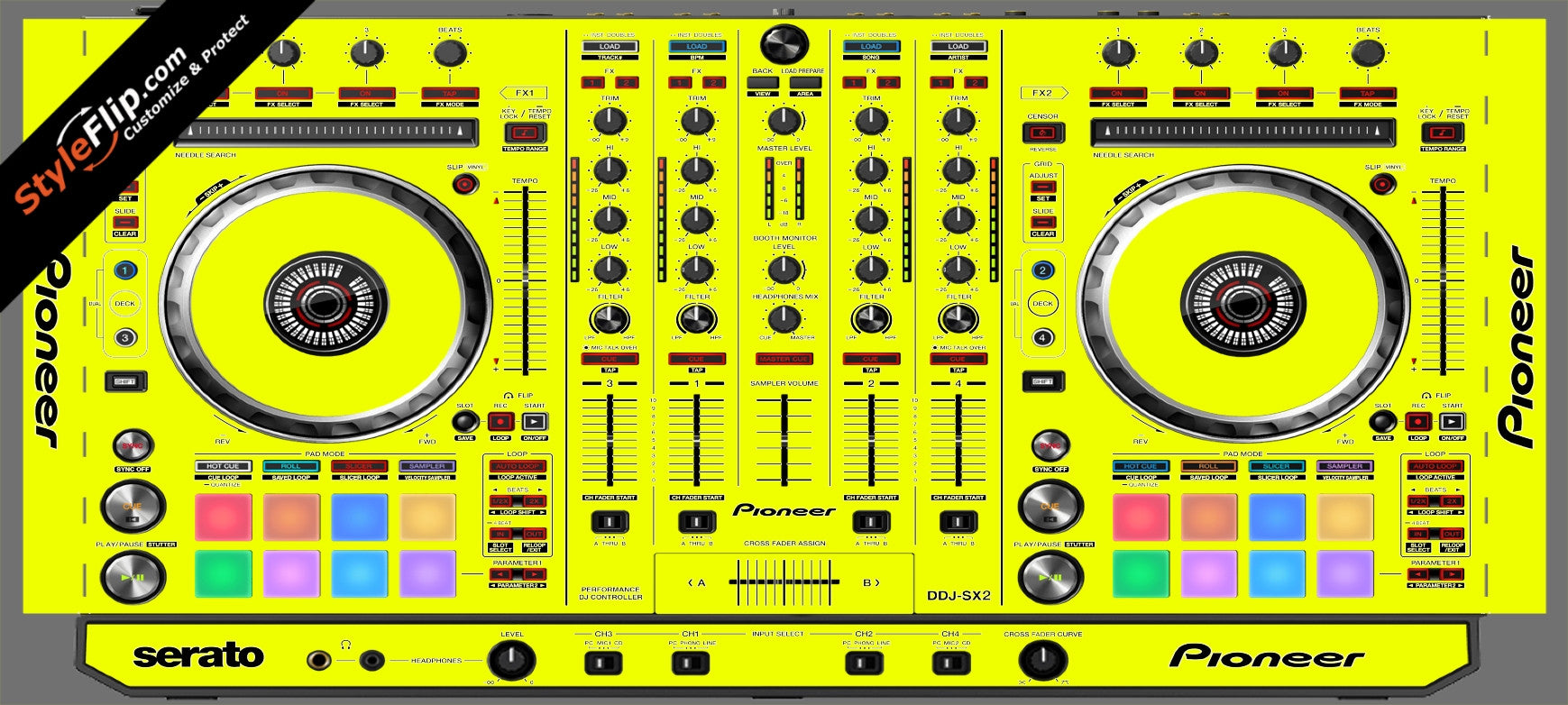 Solid Yellow Pioneer DDJ-SX2