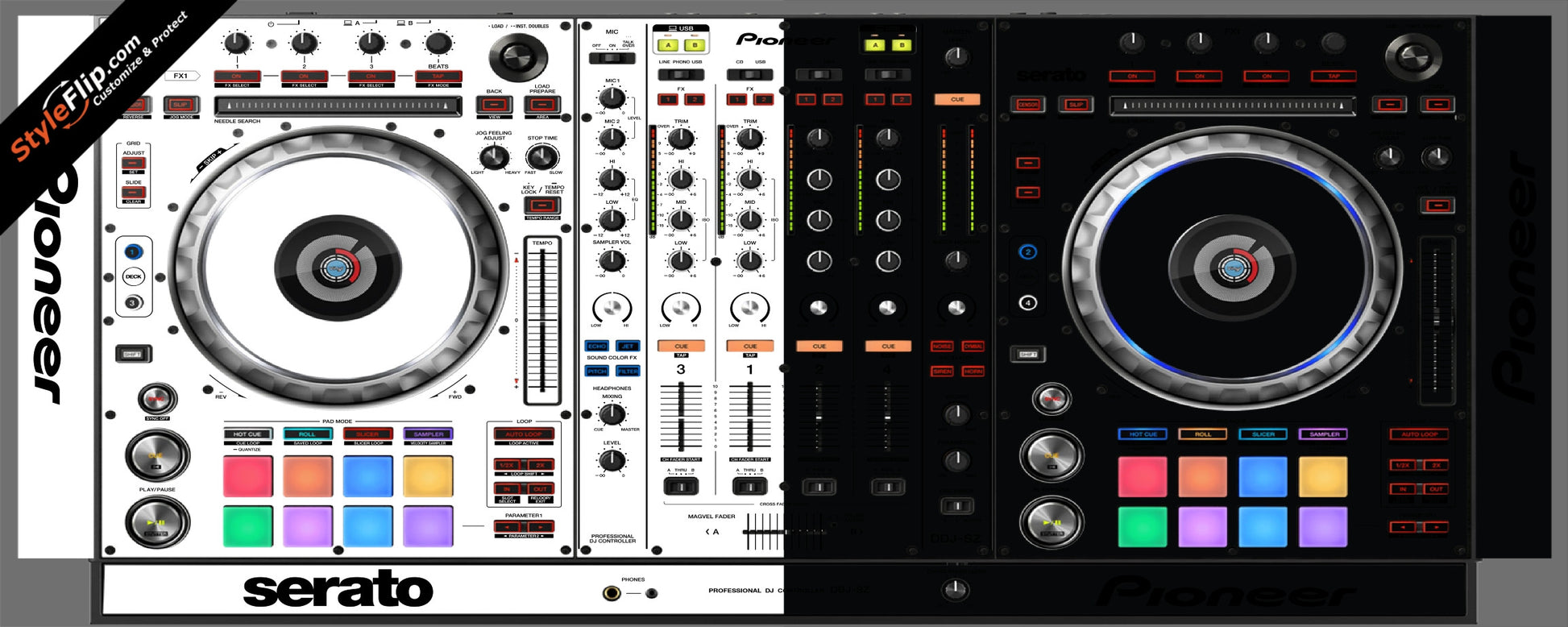 Black & White Pioneer DDJ-SZ