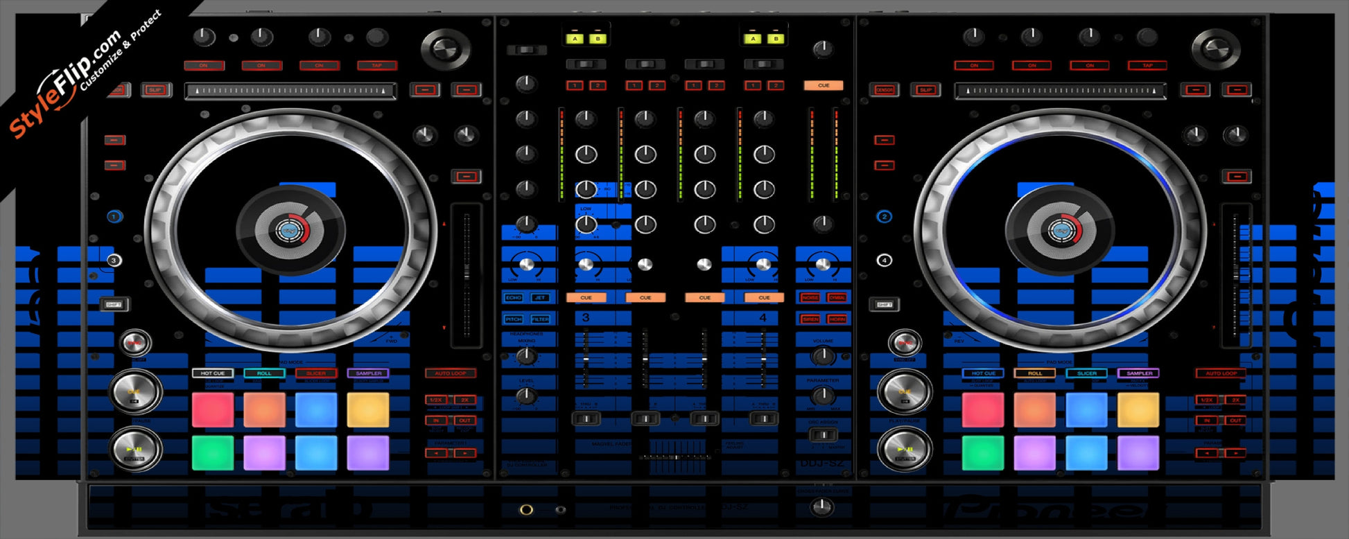 Blue Equalizer Pioneer DDJ-SZ