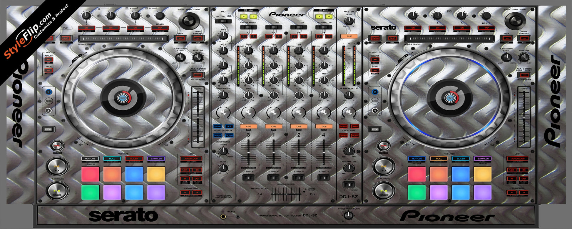 Embossed Pioneer DDJ-SZ