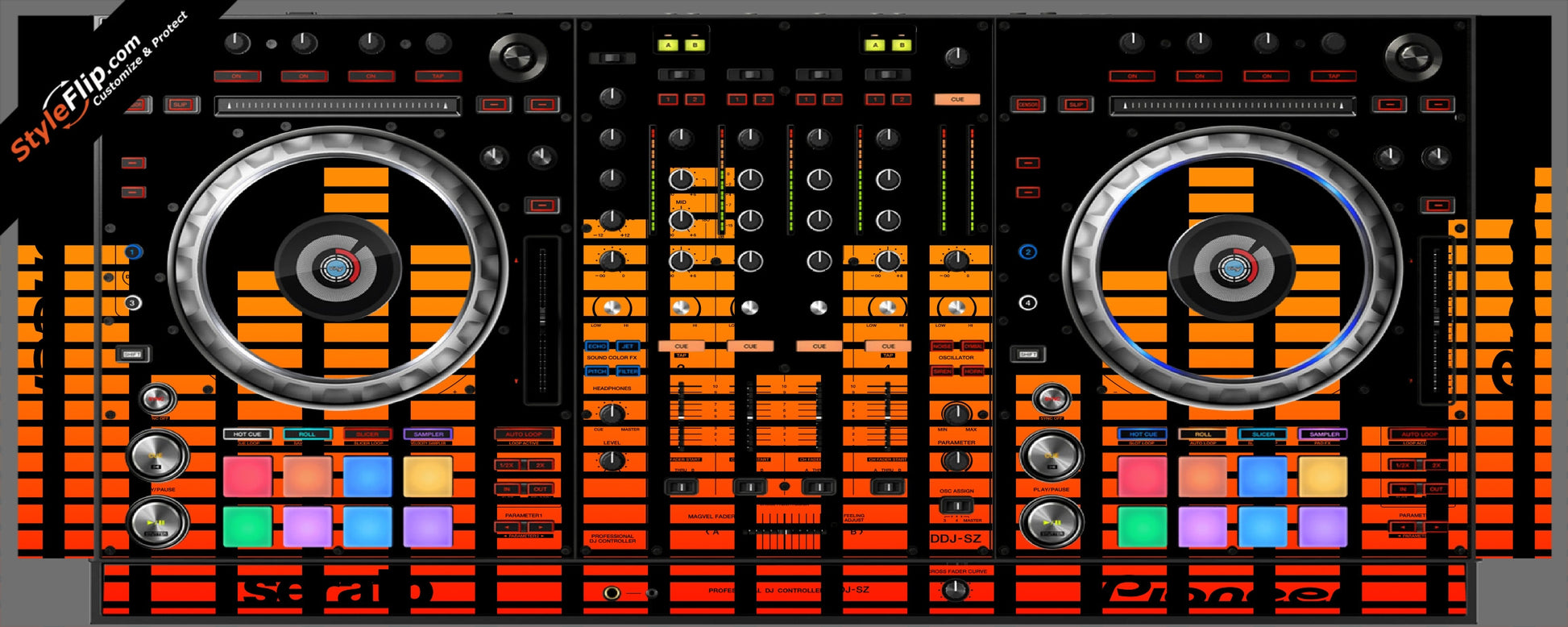 Orange Equalizer  Pioneer DDJ-SZ