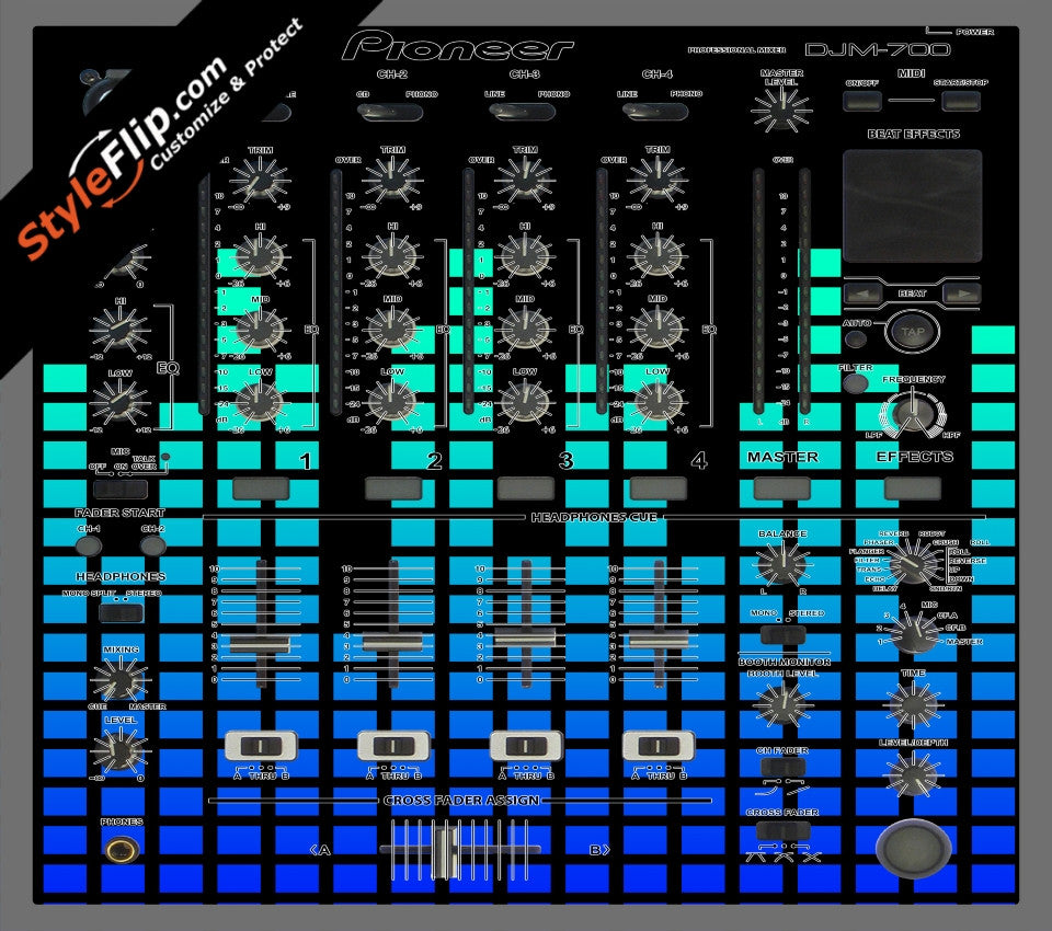 Blue Equalizer  Pioneer DJM 700
