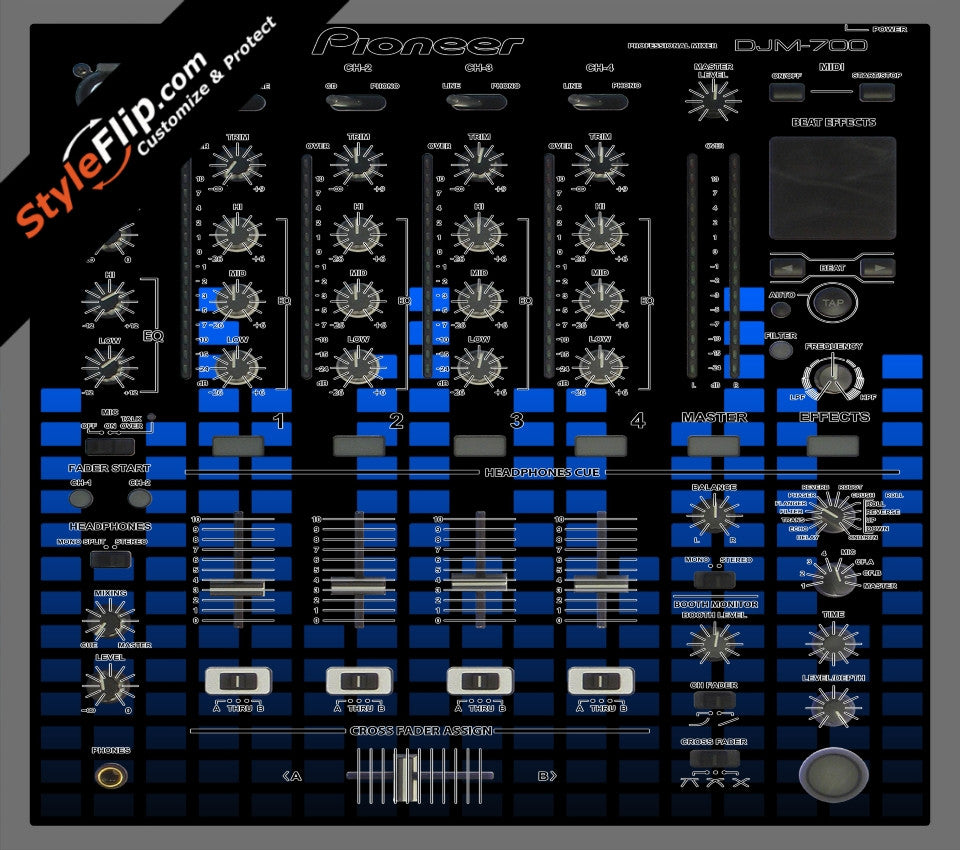 Blue Equalizer Pioneer DJM 700