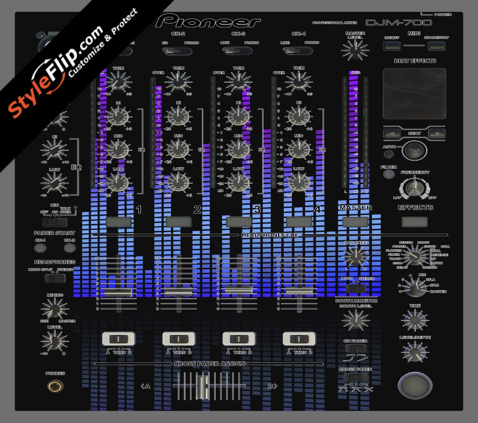 Blue Tones Pioneer DJM 700