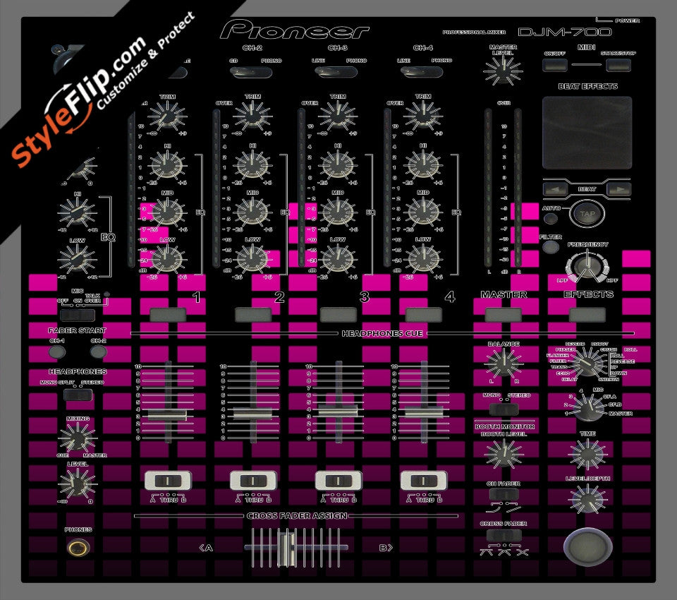 Pink Equalizer Pioneer DJM 700