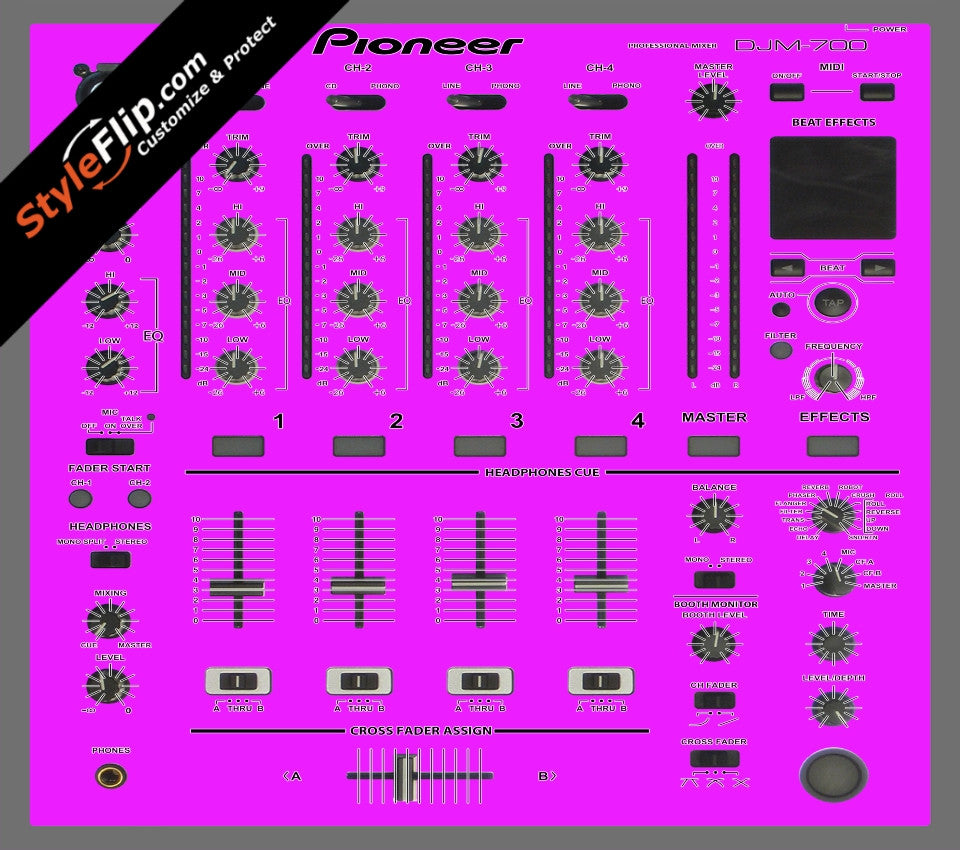 Solid Pink Pioneer DJM 700