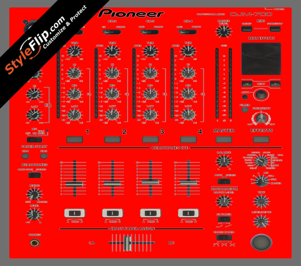 Solid Red Pioneer DJM 700