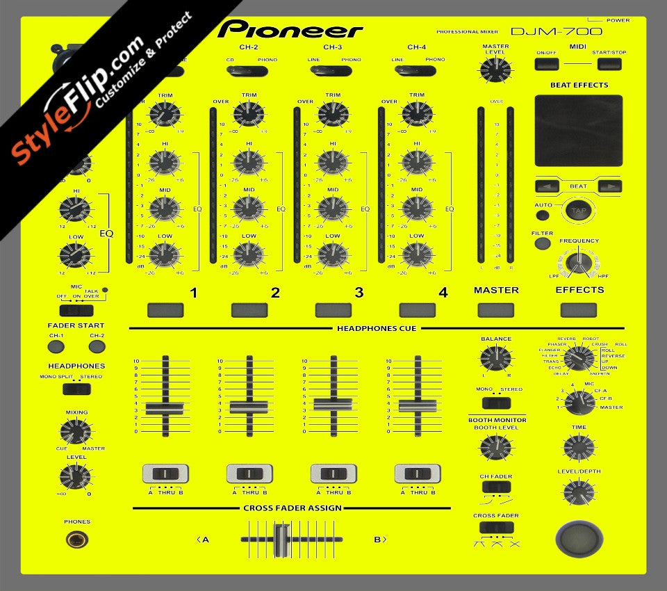 Solid Yellow Pioneer DJM 700